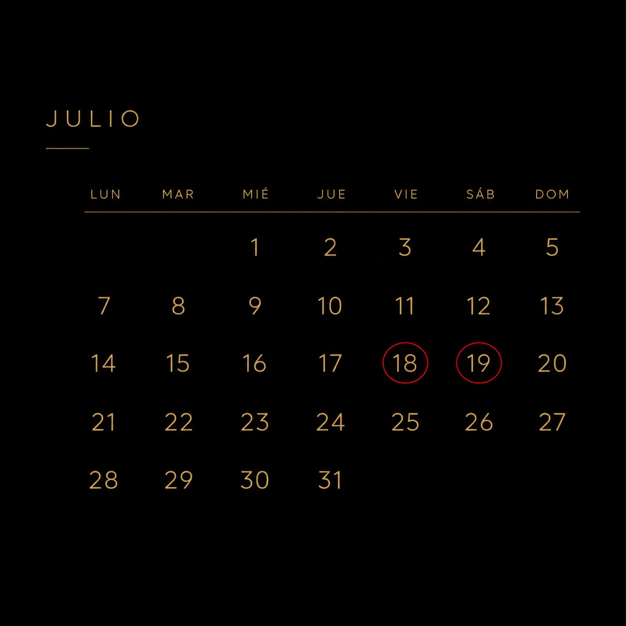 Calendario de actividades